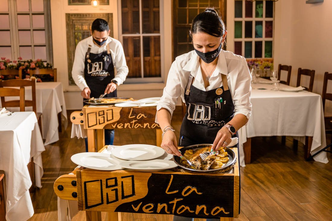 Fotografía gastronómica para el Restaurante La Ventana en Santander, Cantabria. Servicio de comida.